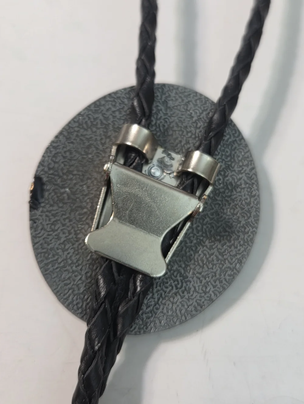 Southwestern-Inspired Black Bolo Tie with Green and Red Accent 40in unisex